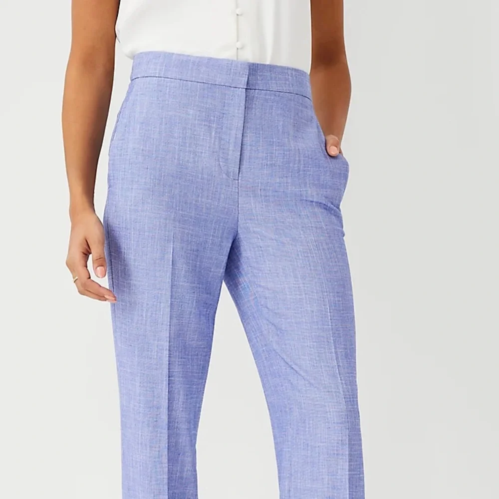 High Rise Trouser In Cross Weave - Picture 2 of 6